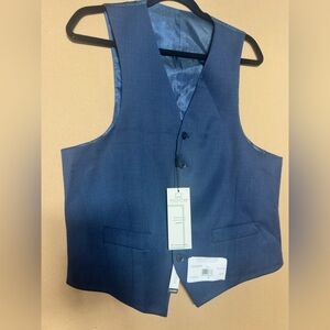 NWT Collection By Michael Strahan Mens Modern Fit Suit Vest in blue.